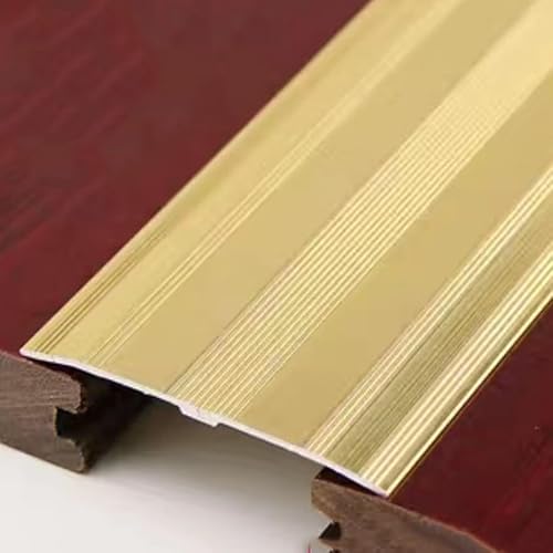 NILZA Boden Übergangsleiste Übergangsprofil Für Türschwelle Aluminium Bodenübergangsstreifen Ausgleichsprofil Länge 90cm Bodenleiste Türleiste Breite 6cm 7cm (Color : Gold, Size : W6cm-1PC) von NILZA