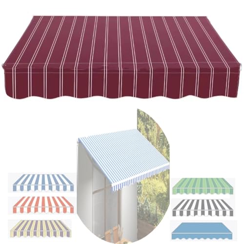 NILZA Einziehbar Klemmmarkise Ersatzstoff Außen Sonnenschutz Ersatz Markisenbespannung Wasserabweisend Sonnenmarkise Polyester Markise Ersatzbespannung Für Fenstertür Deck Yard(Size:3.5x2m) von NILZA