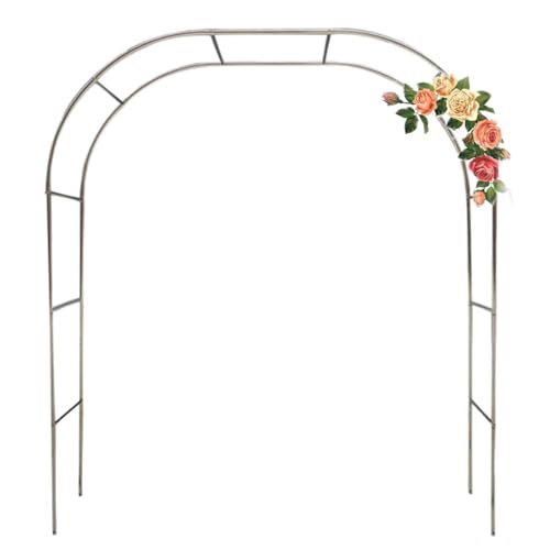 NILZA Gartenbogen Aus Stahl Außenbereich Rosenbogen Torbogen Rosenbogen Metall Stabil Gestell Breite 150CM 180CM 240CM 300CM 350CM 400Cm Hochzeitsbogen Bogen (Size : 3.0 * 2.4m(9.8 * 7.9ft)) von NILZA