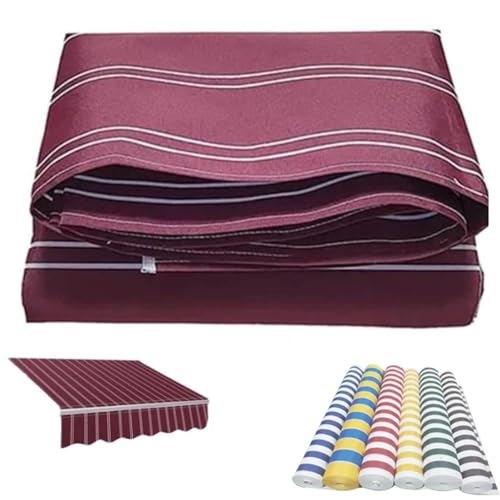 NILZA Markise Einziehbar Balkonmarkise Ersatzstoff Polyester Markisenbespannung Sonnenschutz Terrassenmarkise Ersatzbespannung 3,5x2,5 M(Size:5x1.5m/16.4x4.9ft) von NILZA