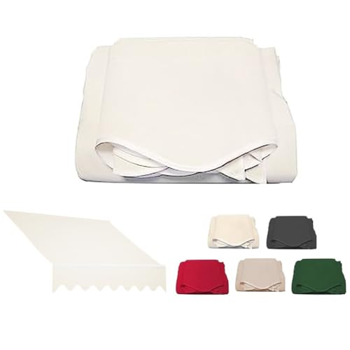 NILZA Markisenstoff Einziehbare Terrassenmarkise Ersatzstoff Klemmmarkise Canvas Sonnenschutz Markise Zeltstoff Stoff Überdachung Für Hof Deck Balkon - 2,5 M 4 M 5 M 6 M(6x2.5m/19.7x8.2ft) von NILZA