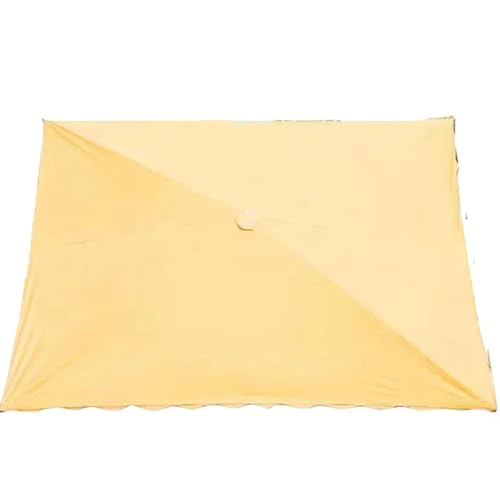 NILZA Rechteckig Sonnenschirm Ersatzdach 4 Streben 6 Streben Sonnenschirm Bezug Ersatz-Sonnenschirm 3×2m Sonnenschirm Baldachin Abdeckung 3×3m (Color : Bevel Umbrella Khaki, Size : 3x2.5m) von NILZA