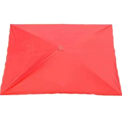 NILZA Rechteckig Sonnenschirm Ersatzdach 4 Streben 6 Streben Sonnenschirm Bezug Ersatz-Sonnenschirm 3×2m Sonnenschirm Baldachin Abdeckung 3×3m (Color : Bevel Umbrella Red, Size : 2x1.5m) von NILZA
