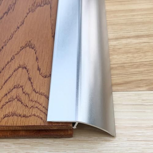 NILZA Übergangsprofil Höhenausgleich 10-20mm Übergangsschiene Übergangsleiste 90cm Aluminium Türleiste Selbstklebend Ausgleichsprofil Für Vinylboden (Color : Silver, Size : 2PCS) von NILZA