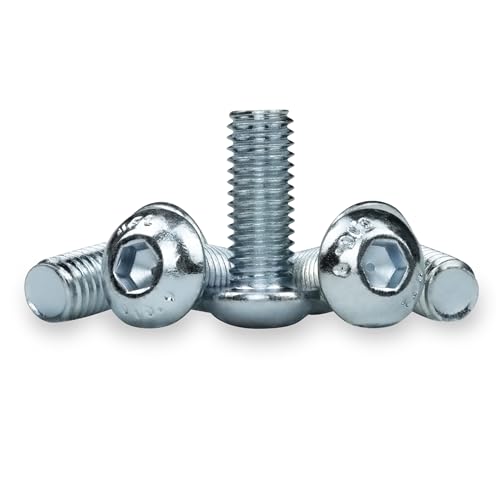 25x Linsenkopfschrauben mit Innensechskant - Verzinkte, Rostfreie Schrauben - Flachkopfschrauben, Tellerkopfschrauben, Rundkopfschrauben (M4x20 mm, 25) von NIMA PARTS