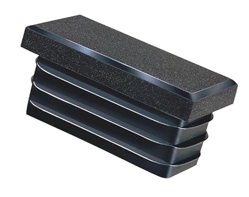 NIMA PARTS: 4X Lamellenstopfen Rechteckig – Made in Germany – Kunststoffstopfen als Schutz für Rohrabdeckung (25x12 mm) von NIMA PARTS