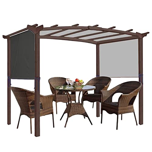 Außenpergola Ersatz Schattenabdeckung Abdeckung Baldachin, gekrümmte Pergola -Struktur stabil langlebiger Markise, universeller Ersatz Schatten Baldachin oberer Deckel für Pergola,Schwarz,5.2×2 m von NIMOSA