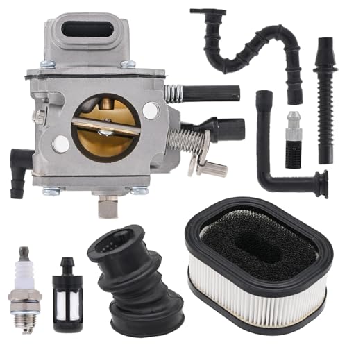 NIMTEK Vergaser mit Luftfilter, Kraftstoffleitung, Zündkerzenset, für STIHL MS640 MS650 MS660 064 066 Kettensäge Carb von NIMTEK