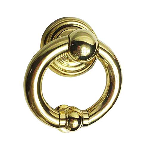 NIMUDU TüRklopfer Antik,HaustüR Klopfer 1Pcs Bronze aus massivem Messing Knocking for Tür Morden Glas Holztürklopfer Tor Pull Knob Ring Griff (Color : 4.7 in Bronze Color) von NIMUDU