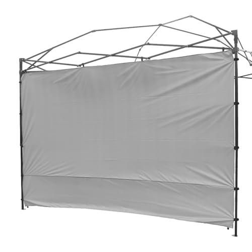 Baldachin-Sonnenwand, 1 Stück, Zelt-Seitenwand für 3 x 3 m Pop-Up-Baldachin, wasserdicht mit silberfarbener Beschichtung für 3M gerades Bein-Pavillons, Outdoor-sofortige Vordächer, 1 Packung nur graue von NINAT