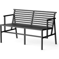 NINE - 19 Outdoors Dining Gartenbank 125 x 75 cm, schwarz (RAL 9011) von NINE