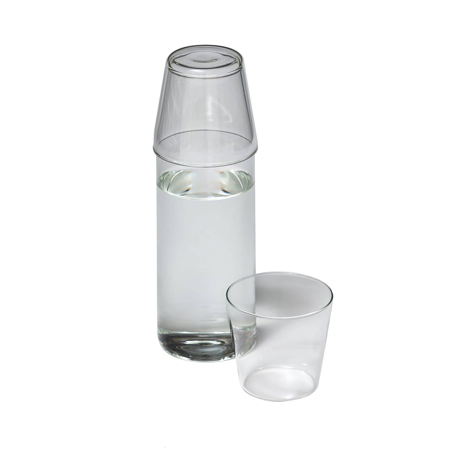 Nine - Milk Trinkglas 2er Set mit Karaffe - klar/Glas H x Ø 7,4x7,9cm/Karaffe H x Ø 23x7,5cm/spülmaschinenfest von Nine