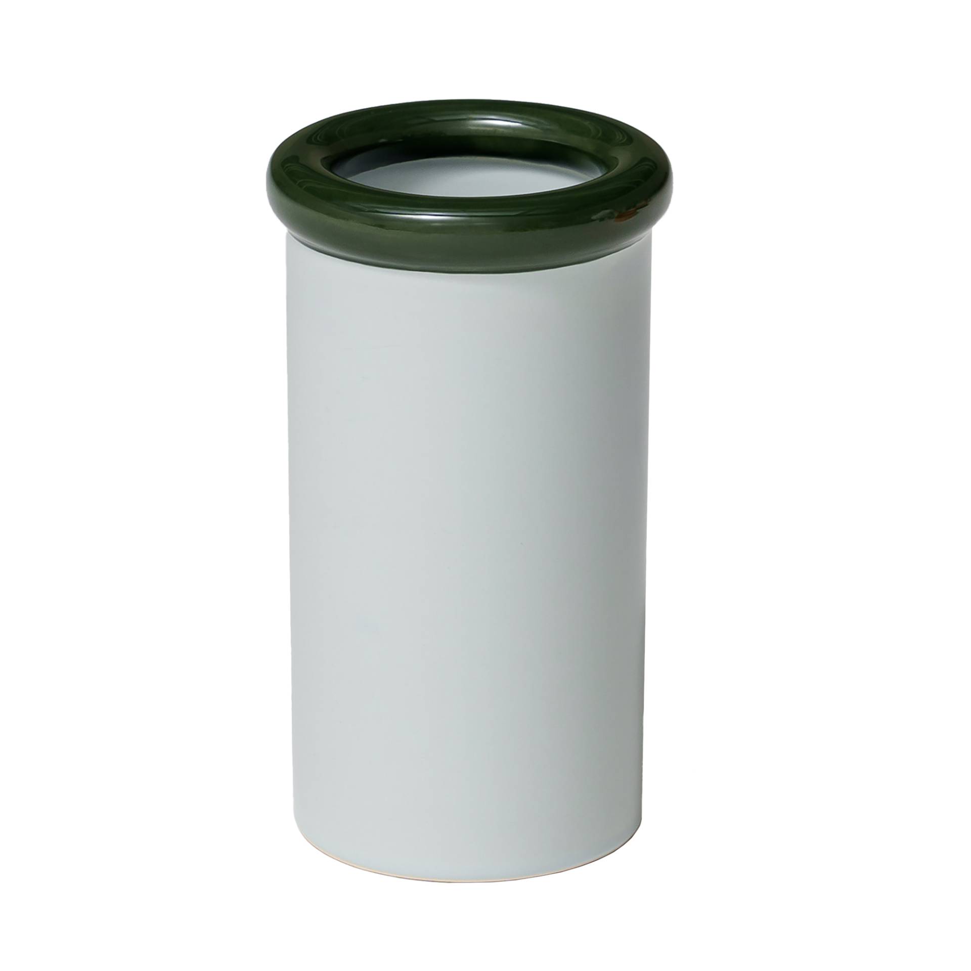 Nine - Rod Vase - dunkelgrün & hellblau/handbemalt/H x Ø 21,5x12,3cm von Nine