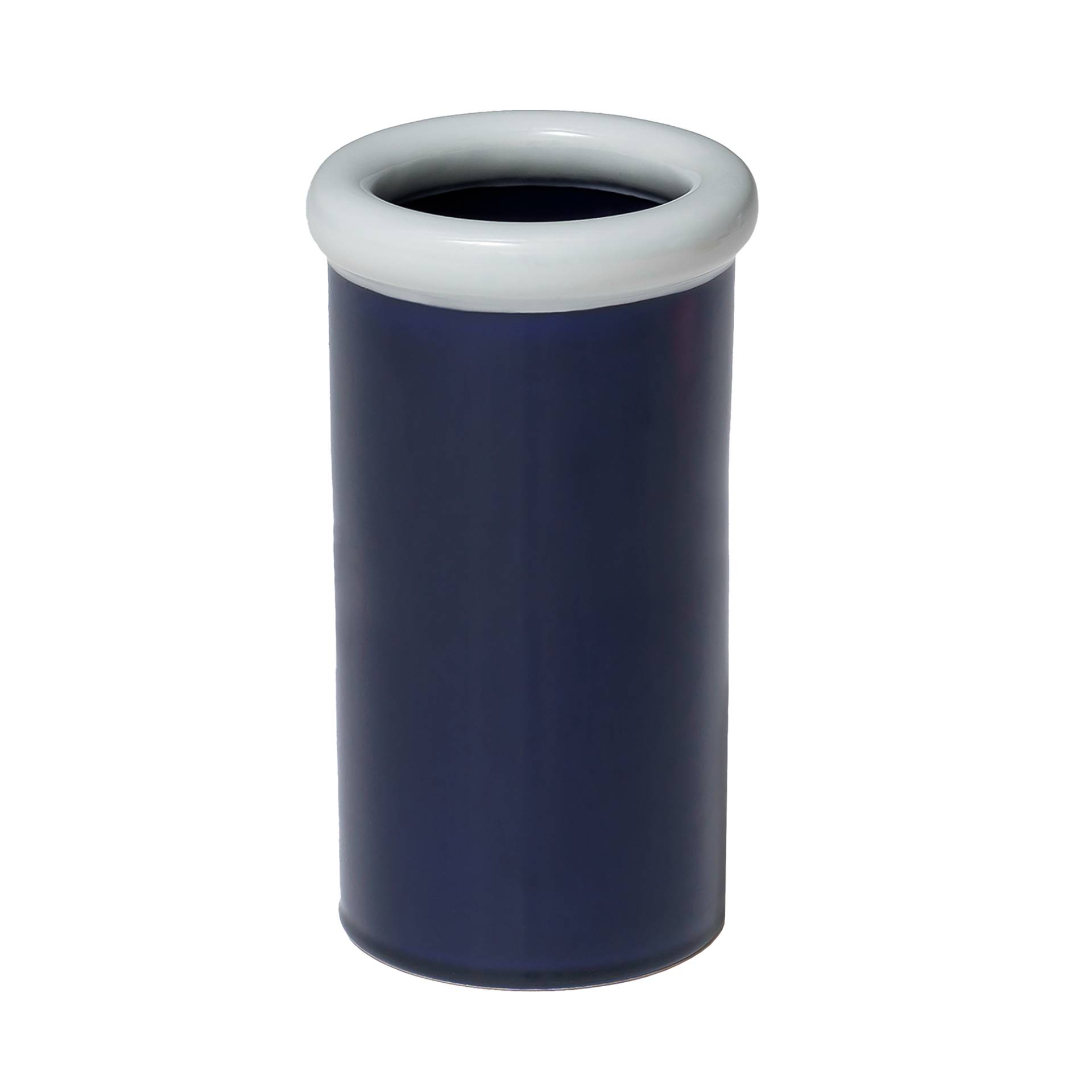 Nine - Rod Vase - hellblau & dunkelblau/handbemalt/H x Ø 21,5x12,3cm von Nine