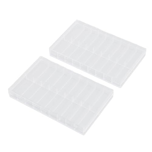 2PCS 18 Grid Aufbewahrung Sbox, Transparente Uhren Teile Aufbewahrung Sbox Hat Staubs Icheren Deckel, Ablage Behälter für Uhren Teile, Schrauben, Kleines Zubehör von NINESHE