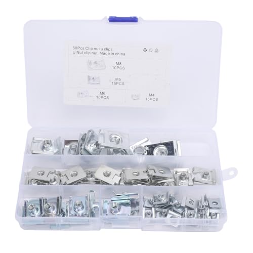 50Pcs M4 M5 M6 M8 CAR U Clips, 65 Mangan Auto U Nut Clip Kit für Autos und Motorräder Dashboardtür Panel Innenraum 50Pcs M4 M5 M6 M8 CAR U Clips, 65 Mangan Auto U Nut Clip Kit für Autos und Motorräder Dashboardtür Panel Innenraum von NINESHE