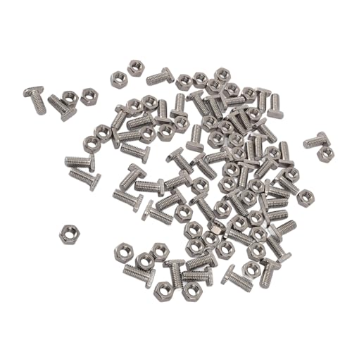 50Pcs Treibhausschrauben Muttern Set, Sechskantmutter Design, Edelstahl M6x14 Schrauben und M6 Sechskantmuttern für Gartenarbeit Im Freien Im Freien Im Freien der Pflanze von NINESHE