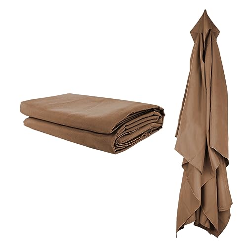 6.5X9.8Ft Terrassenschirmeabdeckung, Ersatzabdeckungen, Doppelschicht Baldachin Top Abdeckung, Regenabdeckung Im Freien für Garten, Pation, Innenhof (Khaki) von NINESHE