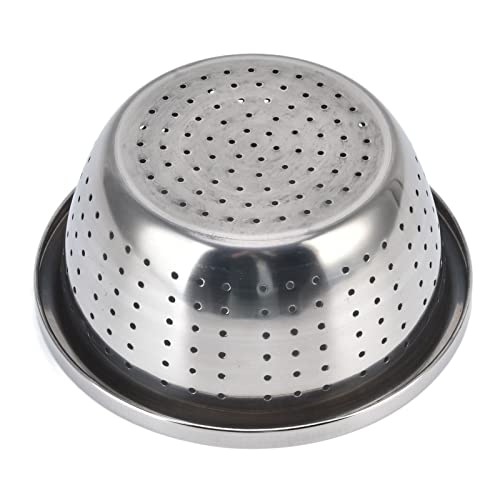 Gemüse Wasch Korb, Abfluss Löcher Edelstahl Sieb, Sieb Wasch Korb für Entwässerung Becken, Reiss Ieb und Vorrats Behälter (18 cm) von NINESHE