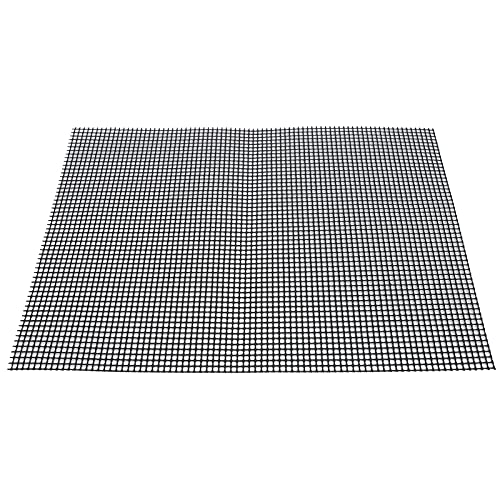 Grillmatte aus Fiberglasgewebe, Kann auf die Form des Grills Oder Ofens Zugeschnitten Werden, Multifunktionale Grillmatte für Gas, Holzkohle und Elektrogrills, Feuerstelle (Schwarz 30*40 cm) von NINESHE