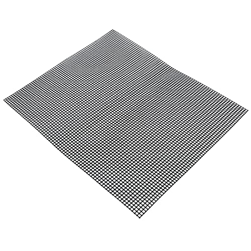 Grillmatte aus Fiberglasgewebe, Kann auf die Form des Grills Oder Ofens Zugeschnitten Werden, Multifunktionale Grillmatte für Gas, Holzkohle und Elektrogrills, Feuerstelle (Schwarz 33*40 cm) von NINESHE