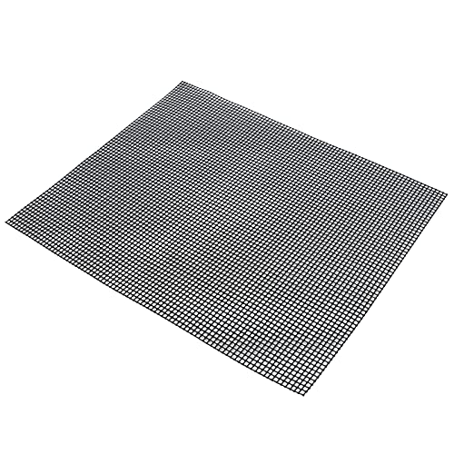 Grillmatte aus Fiberglasgewebe, Kann auf die Form des Grills Oder Ofens Zugeschnitten Werden, Multifunktionale Grillmatte für Gas, Holzkohle und Elektrogrills, Feuerstelle (Schwarz 36*42 cm) von NINESHE