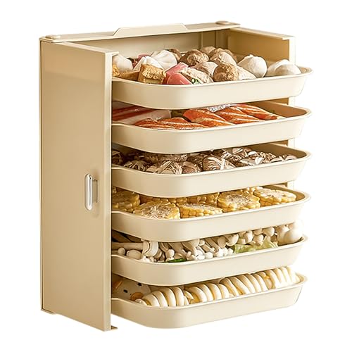 Multi Funktionale Wand Hängende Gemüseschalen, Bereitschaft und Tragbares Klappschale, PP Weiße Überlagerte Tablett für Familien Heißen Topf Dressing, Gemüseabfluss (6 Schicht) von NINESHE