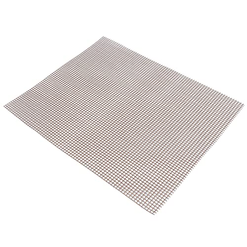 NINESHE Grillmatte aus Fiberglasgewebe, Kann auf die Form des Grills Oder Ofens Zugeschnitten Werden, Multifunktionale Grillmatte für Gas, Holzkohle und Elektrogrills, Feuerstelle (Brown 33 * 40 cm) von NINESHE