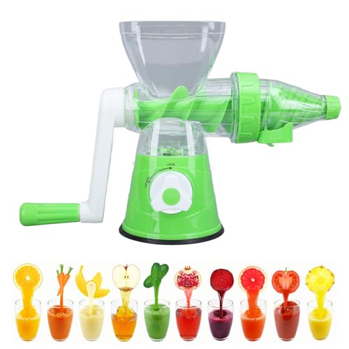 Professionelle Handkurbelhandbuchsaft, Wiederverwendbare Praktische, Saubere Handkurbel Früchte Squeezer, Home Manual Juicer für Zitrone, Orange, Limette, Grapefruit (Grün) von NINESHE