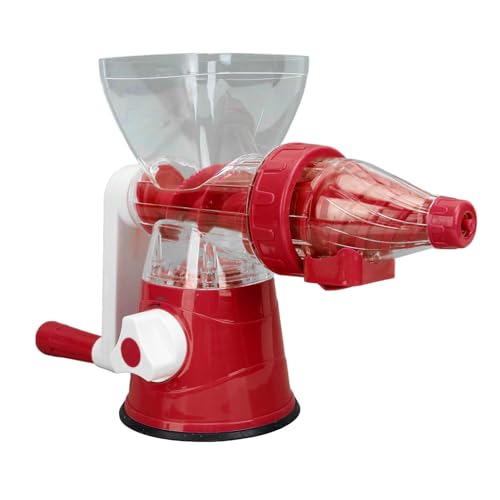 Professionelle Handkurbelhandbuchsaft, Wiederverwendbare Praktische, Saubere Handkurbel Früchte Squeezer, Home Manual Juicer für Zitrone, Orange, Limette, Grapefruit (Rot) von NINESHE