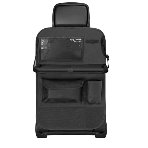 NINESPRING Autositz Organizer mit Klapptisch, Großer Rückenlehnenschutz Auto Kinder, Auto Organizer, Wasserdicht, Verschleißfest, Universell, Schwarz von NINESPRING