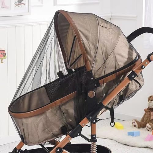 NINESPRING Insektenschutz Kinderwagen, Universal Moskitonetz Kinderwagen, fliegennetz Kinderwagen, Mückennetz für Buggy Schutz vor Wespen & Stechmücken, Reißfest & Waschbar, Schwarz von NINESPRING