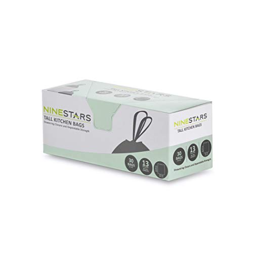 NINESTARS NSTB-13-30 Extra starker weißer Müllbeutel mit Kordelzug, 49 l, 30 Stück, Verpackung kann variieren NINESTARS NSTB-13-30 Extra starker weißer Müllbeutel mit Kordelzug, 49 l, 30 Stück, Verpackung kann variieren von NINESTARS