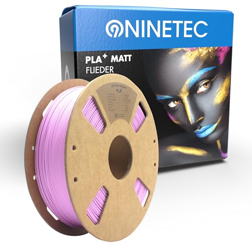 NINETEC BIO PLA+ Filament 1.75mm PLA Plus 3D Drucker Filament 1 kg Spule Maßgenauigkeit +/- 0,03mm PLA+ FDM Druckerverbrauchsmaterial PLA+ Matt Flieder von NINETEC