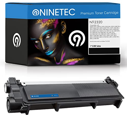 NINETEC NT-2320 1 Toner kompatibel mit Brother TN-2320 | Für DCP L2500D L2520DW L2540DN L2560CDN L2560CDW HL L2300D L2320D L2321D L2340DW L2360DN L2360DW MFC L2700DN L2700DW L2701 L2701DW L2703DW von NINETEC