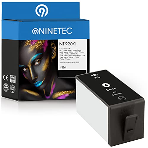 NINETEC NT-920XL 1 Patrone Black kompatibel mit HP 920XL HP920 | Für HP OfficeJet 6000 Wireless 6500 A 6500 A Plus 6500 Wireless 7000 Special Edition 7500 A Wireless von NINETEC