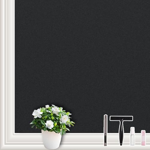 NINETREX Blickdichte Sichtschutzfolie Fenster, Folie Fenster Sichtschutz, Milchglasfolie Fenster, Abnehmbare Fenstertönung Vinyl Weiß Kein Kleber Statisches Kleben Privacy Window Film Home (90*400cm) von NINETREX