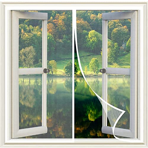Fliegengitter Fenster Magnet 85 x 75 cm Pollenschutzgitter Fenster, Magnet Moskitonetz Tür Halten Sie Insekten wie Mücken fern für alle Fenster, Weiß Fliegengitter Fenster Magnet 85 x 75 cm Pollenschutzgitter Fenster, Magnet Moskitonetz Tür Halten Sie Insekten wie Mücken fern für alle Fenster, Weiß von NINGBAI