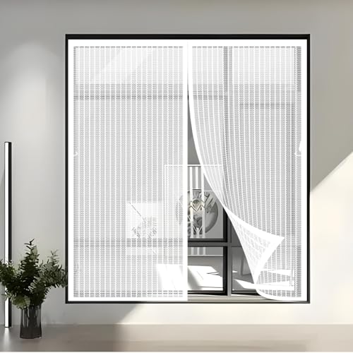 Magnet Fliegengitter Tür Vorhang 67 x 83 cm Ohne Bohren mit Stärkere Magneten, Insektenschutzgitter Magnet Fliegengitter Tür für Holz, Eisen, Aluminium Türen, Weiß Magnet Fliegengitter Tür Vorhang 67 x 83 cm Ohne Bohren mit Stärkere Magneten, Insektenschutzgitter Magnet Fliegengitter Tür für Holz, Eisen, Aluminium Türen, Weiß von NINGBAI