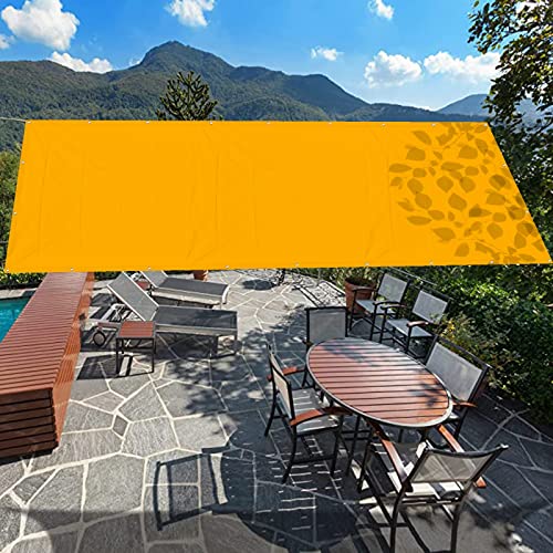 Sonnensegel 2.5 x 3.5 m Sonnensegel Wasserdicht Rechteckig, Sichtschutz Windschutz Tarp Sonnenschutz 98% UV Schutz für Balkon Camping Terrasse Pergola, Gelb von NINGBAI