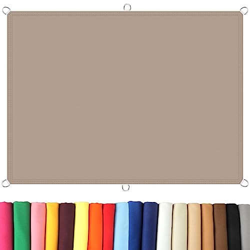 Sonnensegel Rechteckig 1.5 x 5 m Sonnensegel Wasserdicht Rechteckig, Leichtgewicht Überdachung Sonnenschutz 98% UV Schutz für Balkon Camping Terrasse Pergola, Taupe von NINGBAI