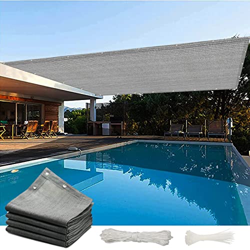 Sonnensegel Sonnenschutz 2 x 3 m Sonnensegel Rechteckig, Sonnenschirme Markisen mit Ösen Kabelbinder und Kordel für Balkon Camping Terrasse Pergola, Grau von NINGBAI