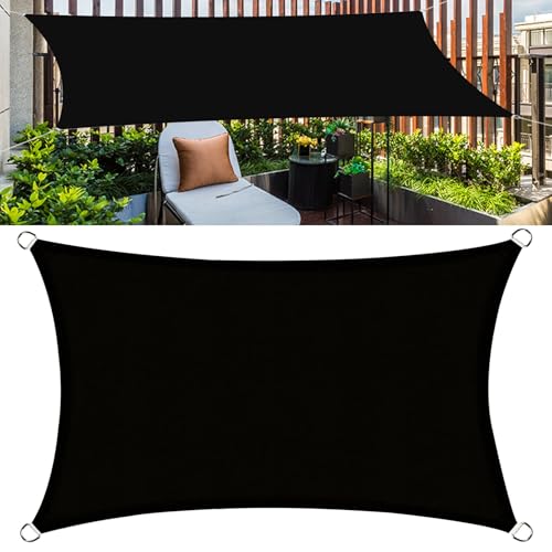 Sonnensegel Wasserdicht Rechteckig 1 x 2.2 m Sonnenschutz Sunsegel, Schattiernetz Garten, Segelschirm Wasserdicht Sonnenschutz UV Schutz für Terrasse, Garten, Hof Dach Kühlung, Schwarz Sonnensegel Wasserdicht Rechteckig 1 x 2.2 m Sonnenschutz Sunsegel, Schattiernetz Garten, Segelschirm Wasserdicht Sonnenschutz UV Schutz für Terrasse, Garten, Hof Dach Kühlung, Schwarz von NINGBAI