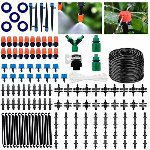 NINGESHOP Gärten Bewässerungssystem 200 Stk. Micro Bewässerung Wassertropfen Set Automatik Bewässerung Tropfensystem für den Garten von NINGESHOP