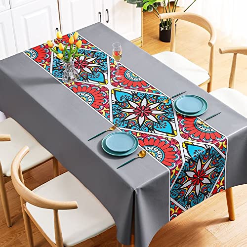 NINGHOME Antifouling,100x160cm,Elegante Linoleum-Tischdecke, abwischbare rechteckige rechteckige PVC-Linoleum-Vinyl-Tischdecke, wasserdicht von NINGHOME