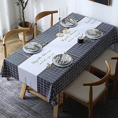 NINGHOME Antifouling,120x180cm,Rechteck Dekoration Tischdecke PVC wasserdicht Elegante Tischdecke mit Mehrere Muster Staubdichte waschbare Küchentischabdeckung für Speisetisch von NINGHOME