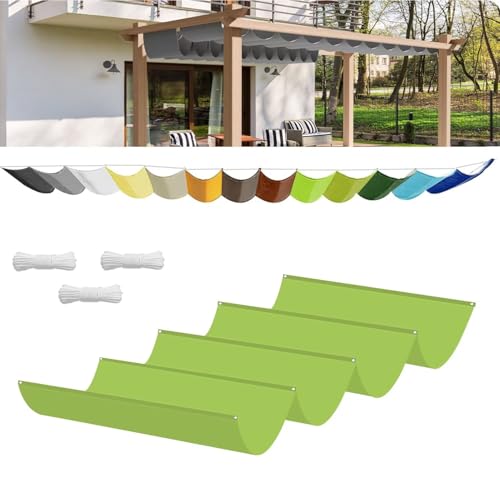 Einziehbar Welle Sonnensegel 80x700cm Grün (BxL), Verstellbar Schattenabdeckung,Sonnenschutz Wasserdicht Outdoor Pergola UV-beständig Markise,Anwendbar auf Garten Balkon Terrasse von NINGOU