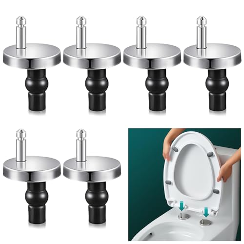 NINGYER 6 Set Wc Sitz Befestigung, Edelstahl Wc Schrauben, Für Toilettendeckel, Universal Schrauben Zubehör für Toilettensitz, Toiletten Sitz Befestigung Reparatur Teile von NINGYER