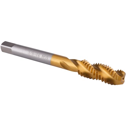 Gewindeschneidwerkzeuge 3/8"-16 UNC Spiralnut-Gewindebohrer, HSS-Titan-beschichteter Spiralnut-Gewindebohrer 3/8 x 16 UNC von NINHFTDROU