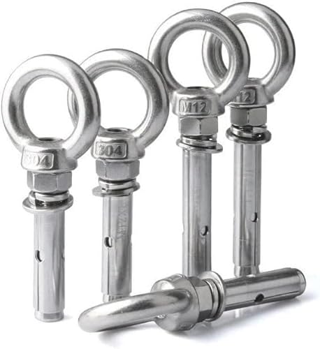 NINHFTDROU Ringschrauben zum Anheben 2 Stück, Mauerwerksschrauben for Ziegelwände, Hülsenanker, Beton-Erweiterungsösenschraube, 304 Edelstahl, Installationsartefakt, Haken, lange Universal-Ring-Erweit NINHFTDROU Ringschrauben zum Anheben 2 Stück, Mauerwerksschrauben for Ziegelwände, Hülsenanker, Beton-Erweiterungsösenschraube, 304 Edelstahl, Installationsartefakt, Haken, lange Universal-Ring-Erweit von NINHFTDROU